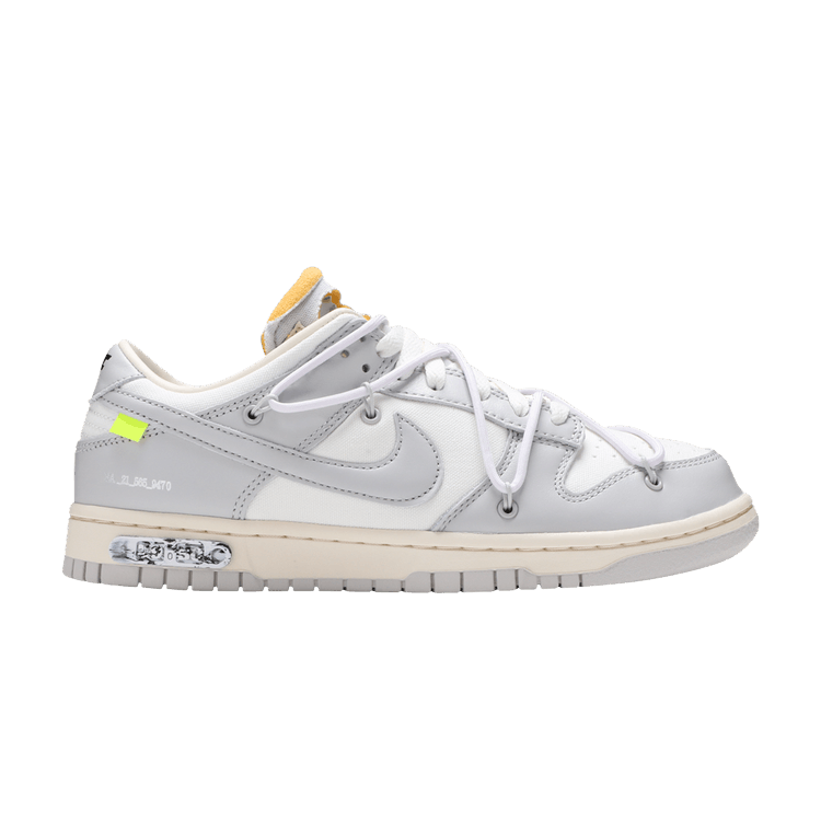 Off-White x Nike Dunk Low 'Lot 49 of 50' — Sail/Neutral Grey/White