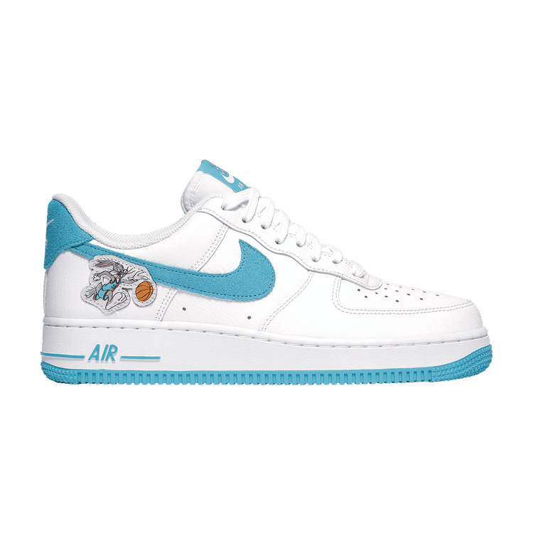 Space Jam x Nike Air Force 1 '07 Low 'Hare' — White/Light Blue Fury/White