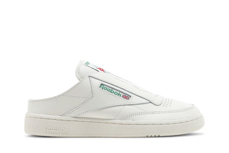 Reebok Club C Laceless Mule 'Chalk Glen Green' — Chalk/Chalk/Glen Green