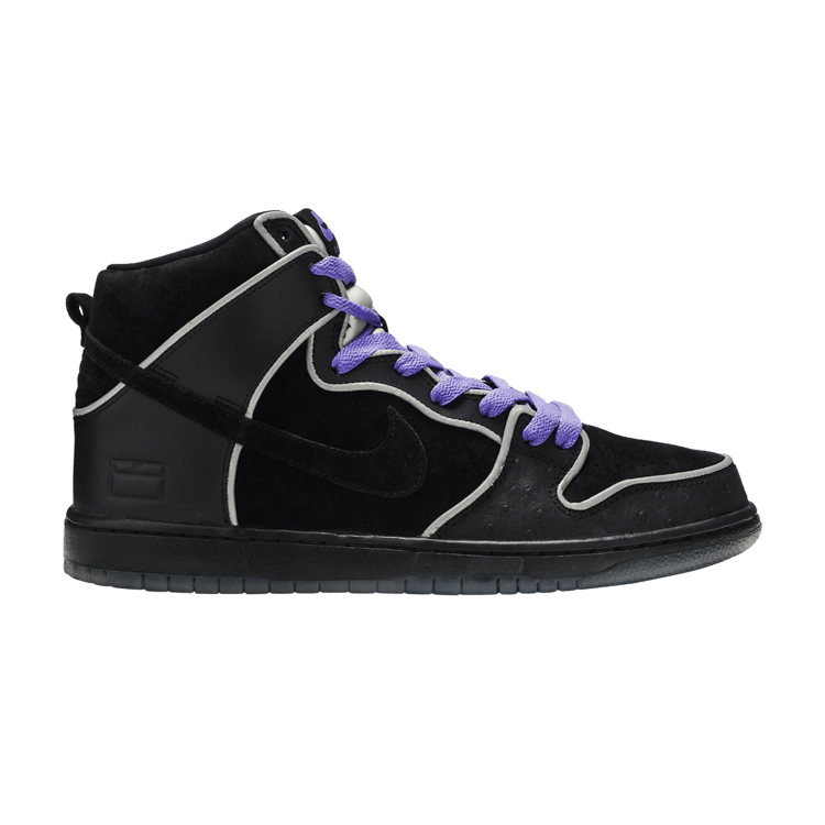 Nike SB Dunk High 'Purple Box' — Black/Black-White-Purple Haze