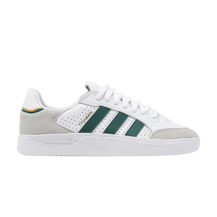 Adidas Tyshawn Low 'White Collegiate Green' — Cloud White/Collegiate Green/Gold Metallic