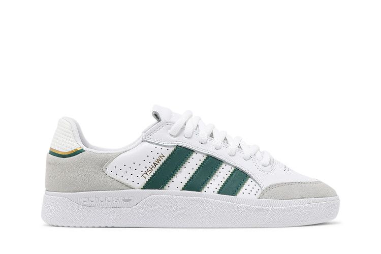 Adidas Tyshawn Low 'White Collegiate Green' — Cloud White/Collegiate Green/Gold Metallic