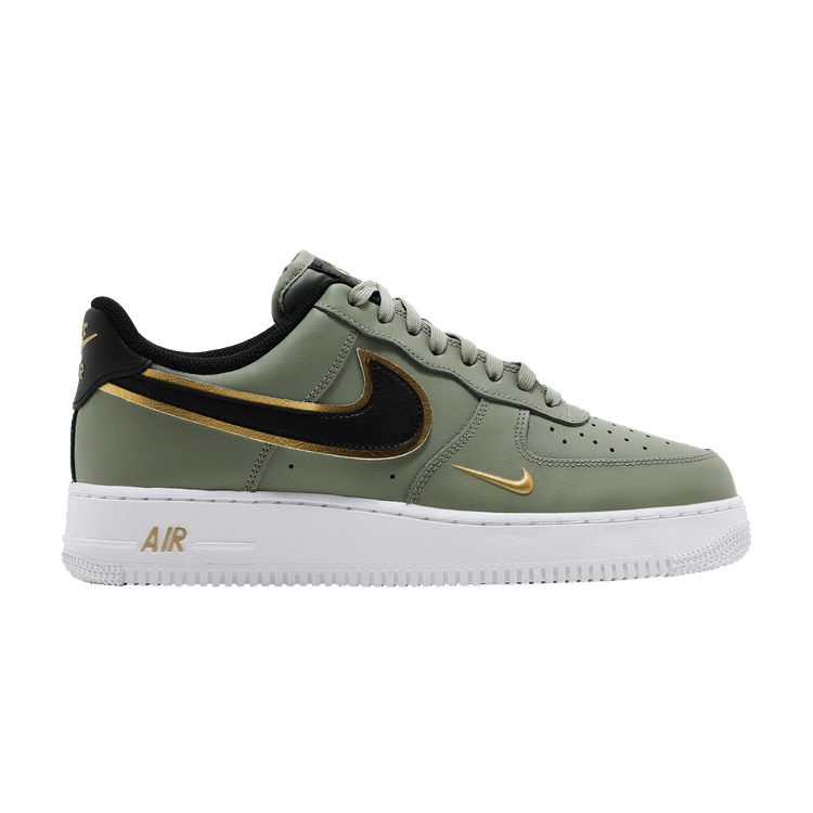 Nike Air Force 1 '07 LV8 'Metallic Swoosh Pack - Oil Green' — Oil Green/Black/Metallic Gold