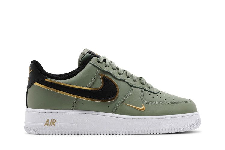 Nike Air Force 1 '07 LV8 'Metallic Swoosh Pack - Oil Green' — Oil Green/Black/Metallic Gold (2)