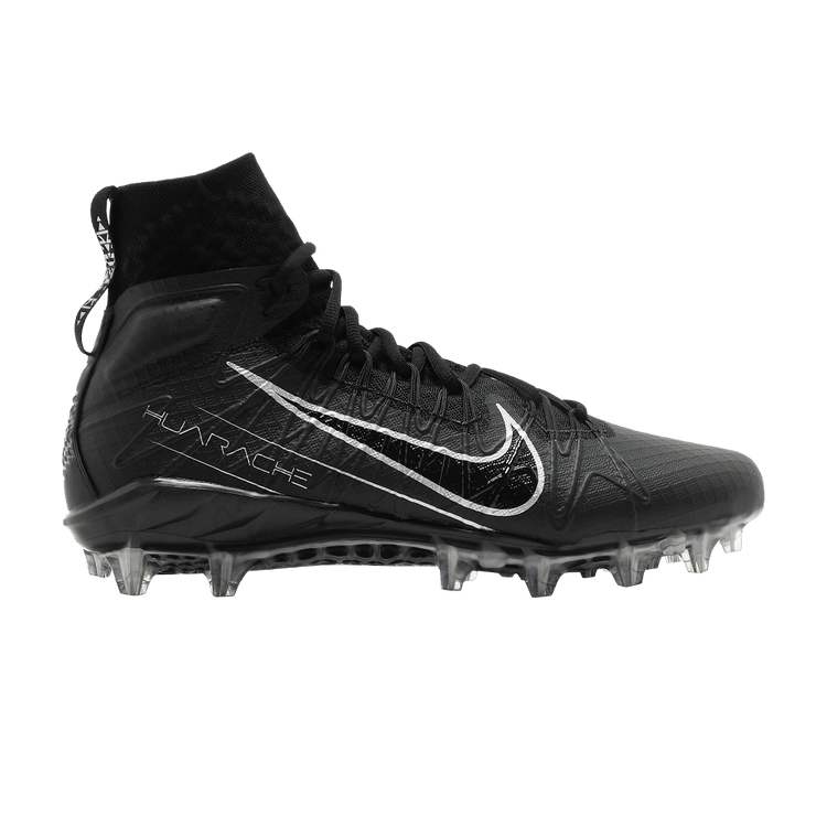 Nike Alpha Huarache 7 Elite 'Black' — Black/Metallic Silver/Black