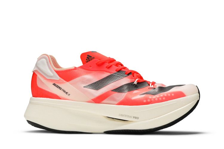 adidas Adizero Prime X 'White Solar Red' — Cloud White/Carbon/Solar Red