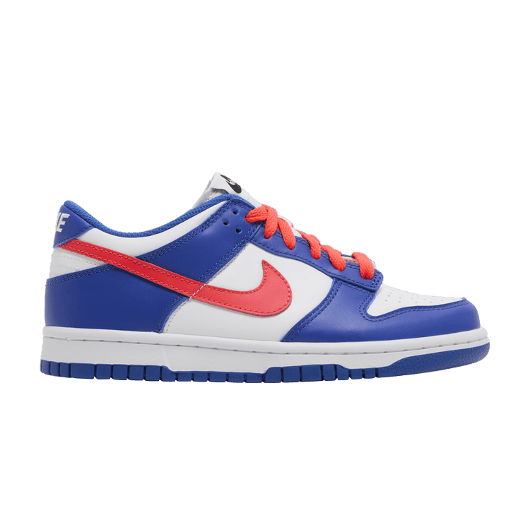 Nike Dunk Low GS 'Game Royal Crimson' — White/Game Royal/Black/Bright Crimson
