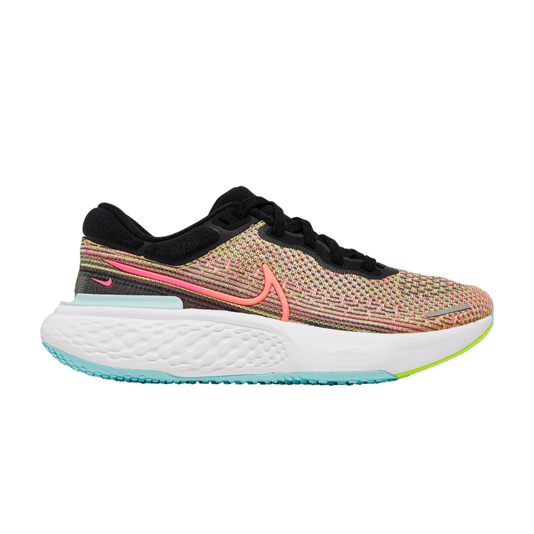 Nike Wmns ZoomX Invincible Run Flyknit 'Volt Bright Mango' — Volt/Black/Light Dew/Bright Mango