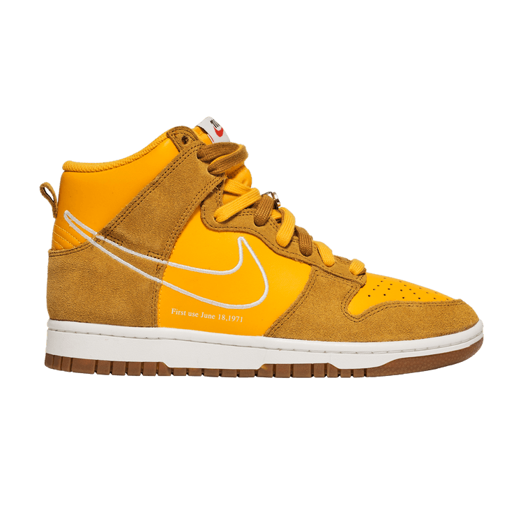 Nike Wmns Dunk High SE 'First Use Pack - University Gold' — University Gold/White/Light Gum Brown