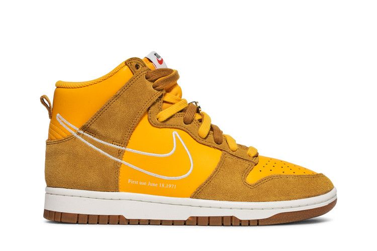 Nike Wmns Dunk High SE 'First Use Pack - University Gold' — University Gold/White/Light Gum Brown (2)