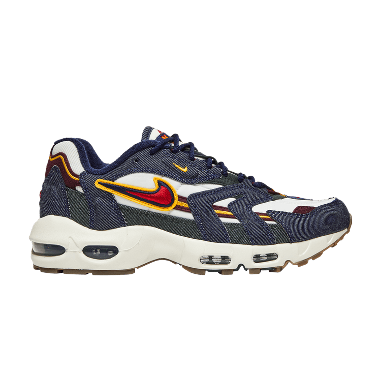 Nike Air Max 96 II QS 'Blackened Blue' — Blackened Blue/Gym Red/Light Bone