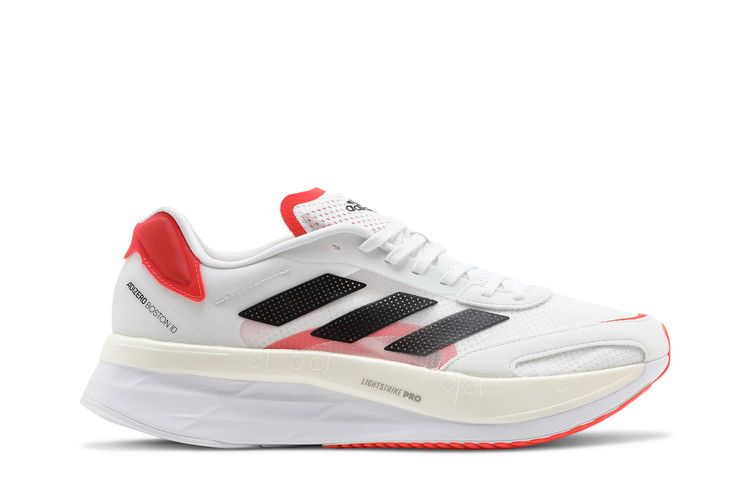 adidas Adizero Boston 10 'Solar Red' — Cloud White/Core Black/Solar Red