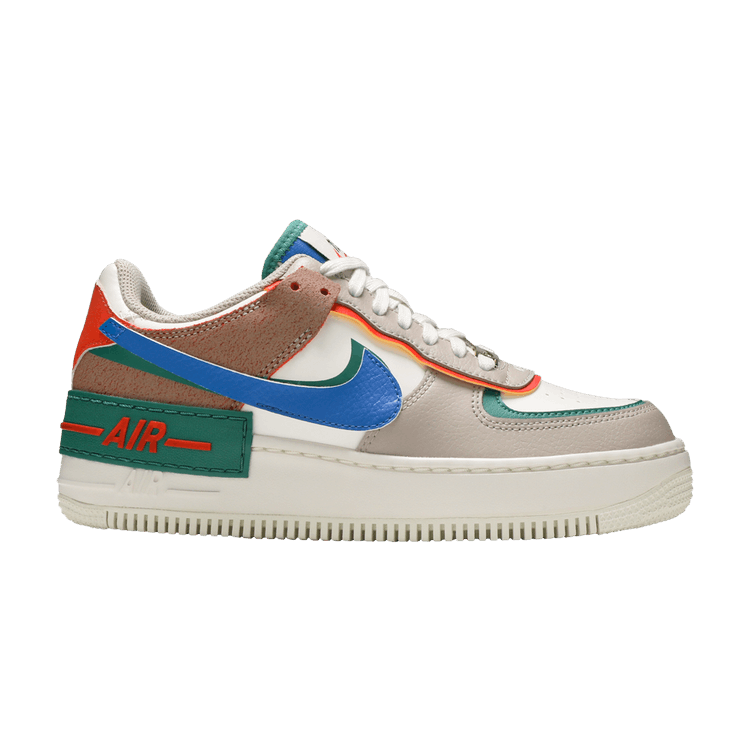 Nike Wmns Air Force 1 Shadow 'Sail Signal Blue Green' — Sail/Signal Blue/Green Noise/Cream