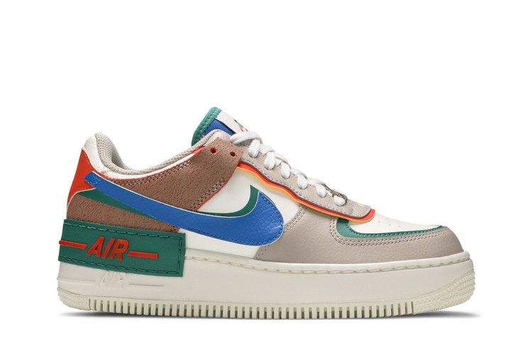 Nike Wmns Air Force 1 Shadow 'Sail Signal Blue Green' — Sail/Signal Blue/Green Noise/Cream (2)