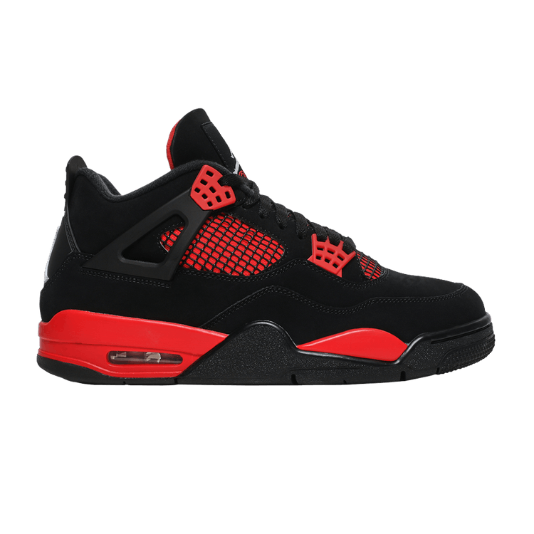 Air Jordan 4 Retro 'Red Thunder' — Black/Multi-Color/Multi-Color/Crimson