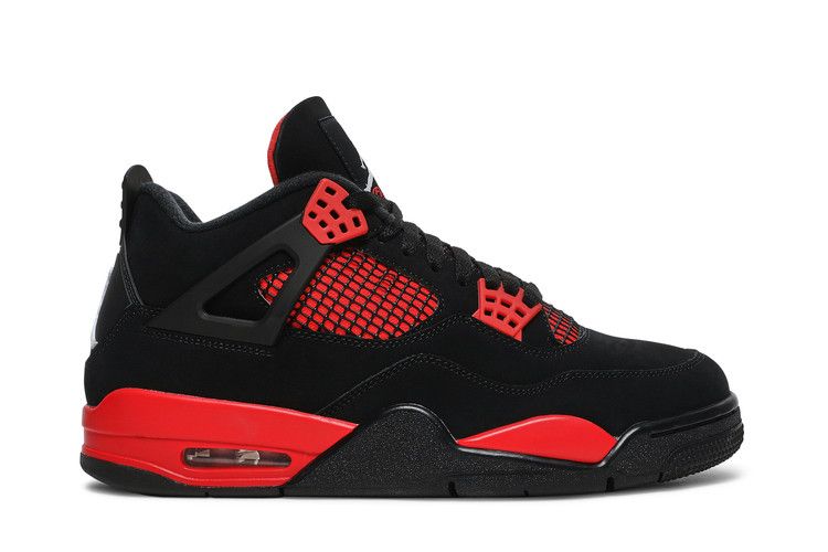 Air Jordan 4 Retro 'Red Thunder' — Black/Multi-Color/Multi-Color/Crimson