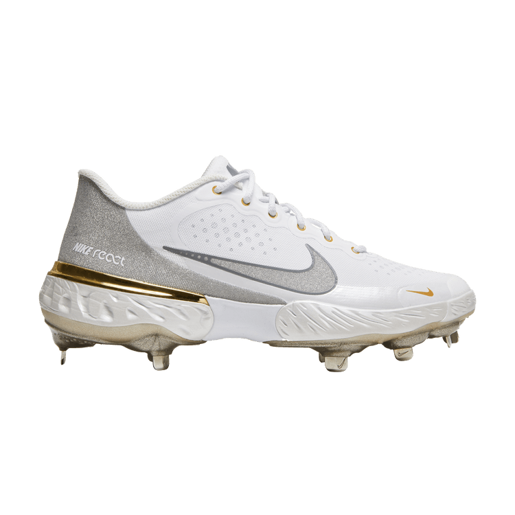 Nike Alpha Huarache Elite 3 Low 'White Metallic Silver' — White/Smoke Grey/Light Smoke Grey/Metallic Silver