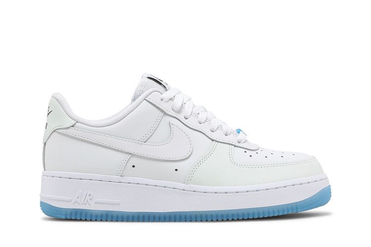 Nike Wmns Air Force 1 '07 LX 'UV Reactive' — White/Black/White/University Blue (2)