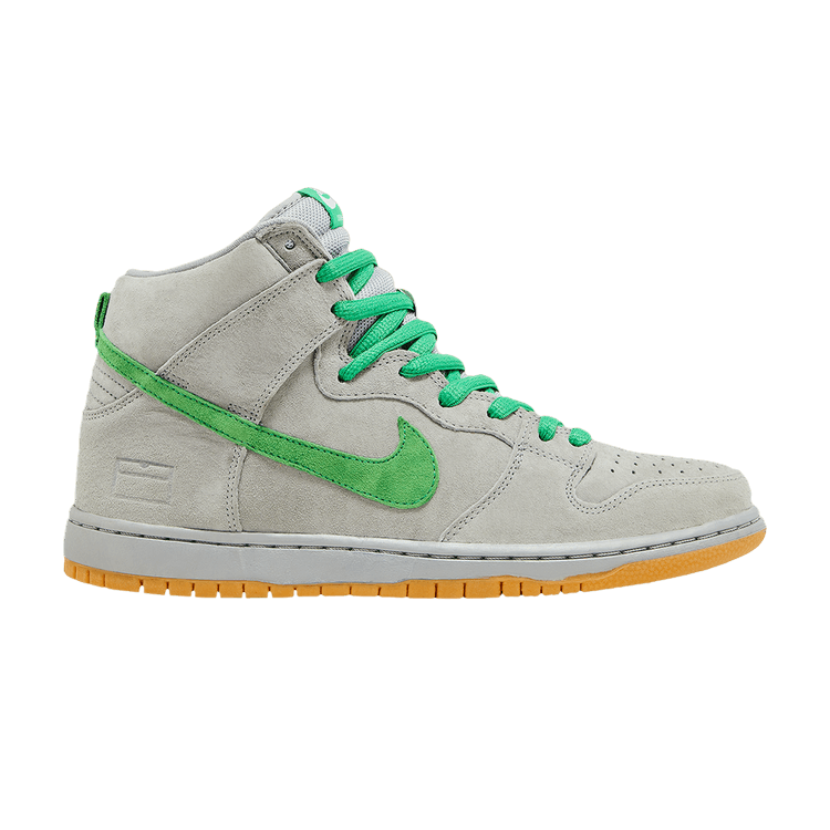Nike SB Dunk High 'Silver Box' — Metallic Silver/Hyper Verde-Gum Yellow​