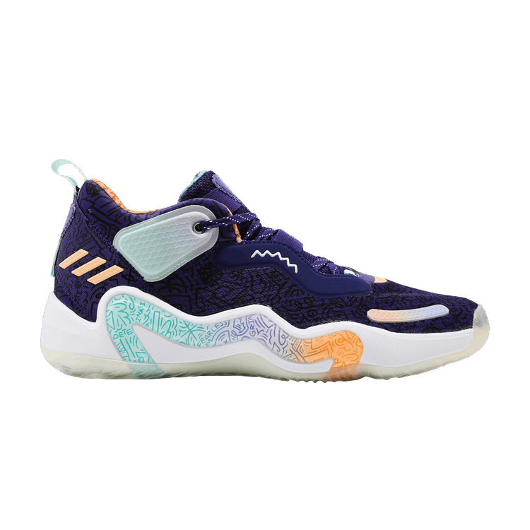 Adidas D.O.N. Issue #3 'Jazz' — Team College Purple/Acid Orange/Halo Mint