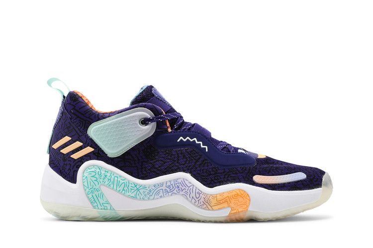 Adidas D.O.N. Issue #3 'Jazz' — Team College Purple/Acid Orange/Halo Mint