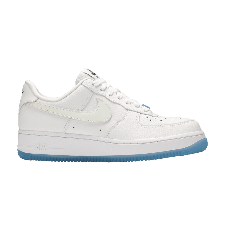 Nike Wmns Air Force 1 '07 LX 'UV Reactive Swoosh' — White/White/White/University Blue