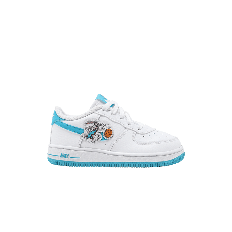 Space Jam x Nike Air Force 1 '06 TD 'Hare' — White/White/Light Blue Fury