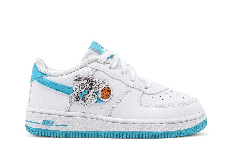 Space Jam x Nike Air Force 1 '06 TD 'Hare' — White/White/Light Blue Fury (2)