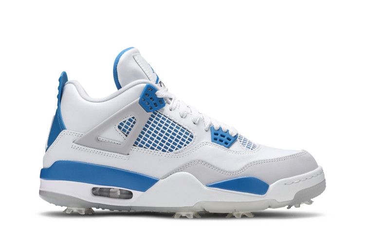 Air Jordan 4 Golf 'Military Blue' — White/Neutral Grey/Black/Military Blue