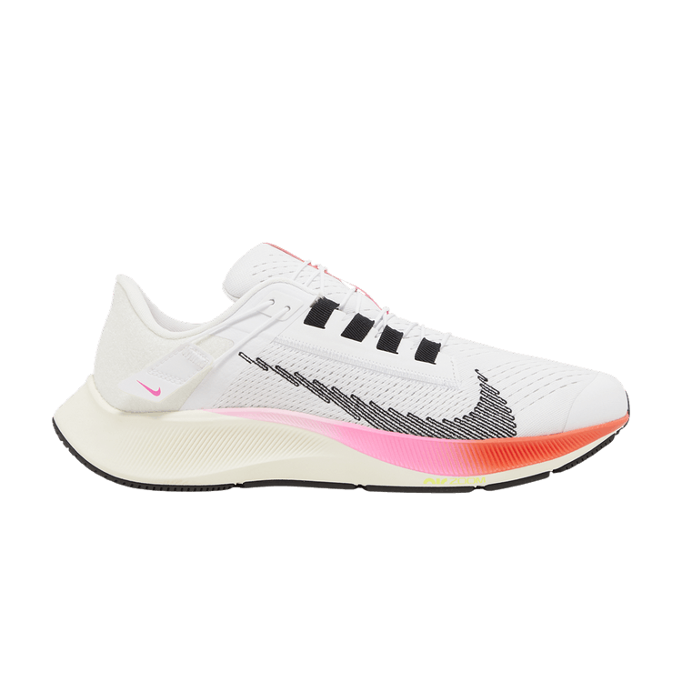 Nike Air Zoom Pegasus 38 FlyEase 'Rawdacious' — White/Football Grey/Pink Blast/Black