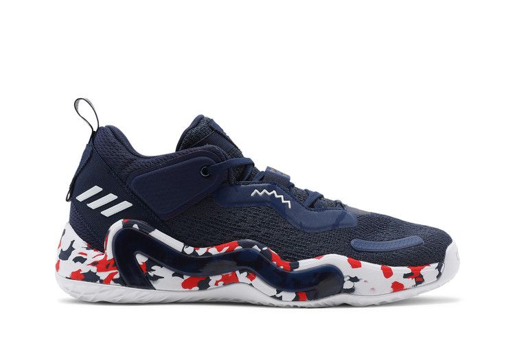 adidas D.O.N. Issue #3 'USA' — Navy/Cloud White/Vivid Red