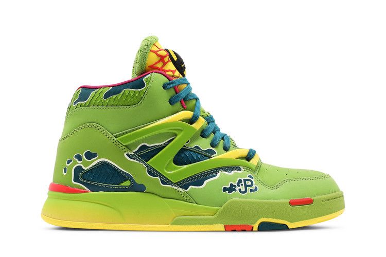 Jurassic Park x Reebok Pump Omni Zone 2 'Dilophosaurus' — Ultra Lime/Heritage Teal/Stinger Yellow