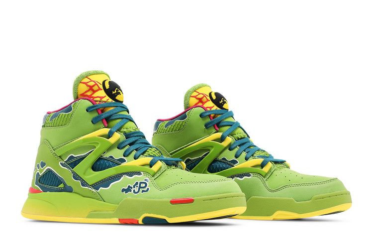 Jurassic Park x Reebok Pump Omni Zone 2 'Dilophosaurus' — Ultra Lime/Heritage Teal/Stinger Yellow