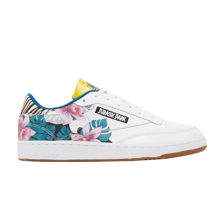 Jurassic Park x Reebok Club C 85 'Dennis Nedry' — White/Blaze Yellow/Black