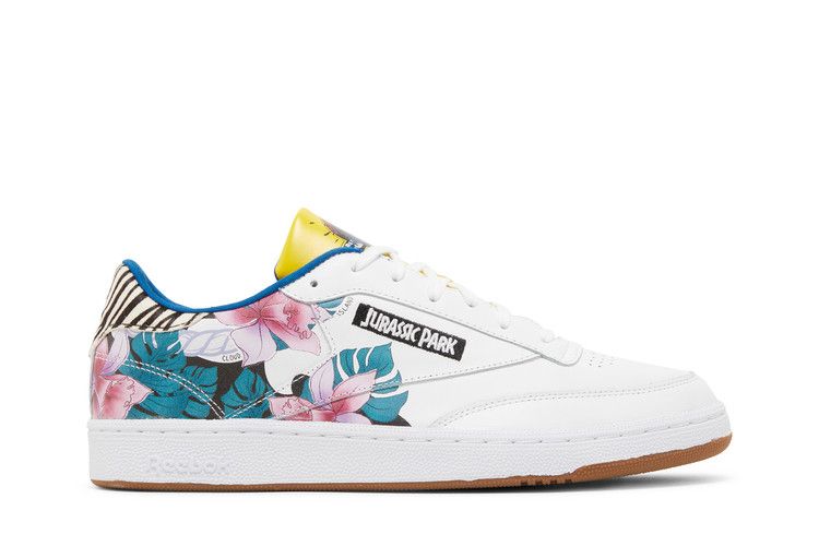 Jurassic Park x Reebok Club C 85 'Dennis Nedry' — White/Blaze Yellow/Black