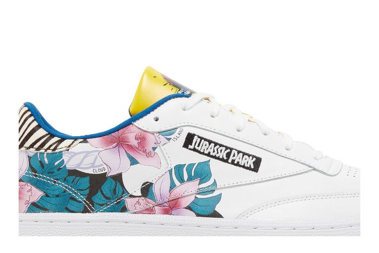 Jurassic Park x Reebok Club C 85 'Dennis Nedry' — White/Blaze Yellow/Black