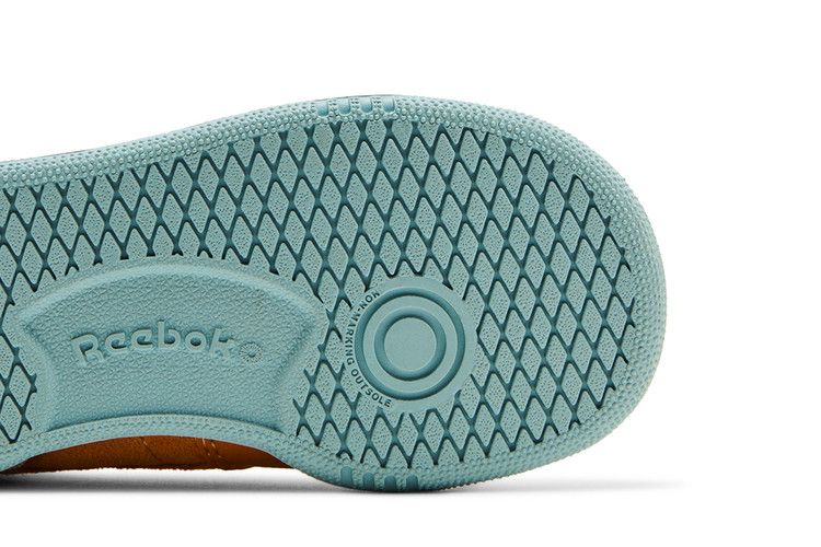Jurassic Park x Reebok Club C 85 Toddler 'Dr. Alan Grant' — Rich Ochre/Diffused Blue/Stadium Red