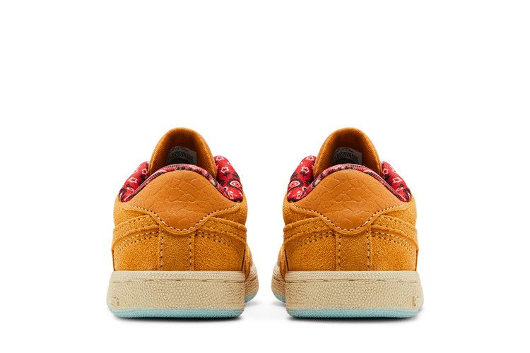 Jurassic Park x Reebok Club C 85 Toddler 'Dr. Alan Grant' — Rich Ochre/Diffused Blue/Stadium Red