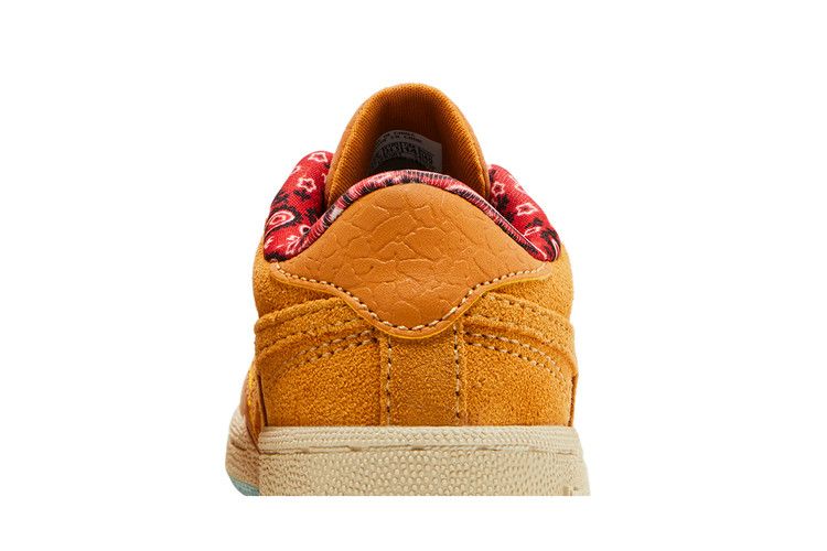 Jurassic Park x Reebok Club C 85 Toddler 'Dr. Alan Grant' — Rich Ochre/Diffused Blue/Stadium Red