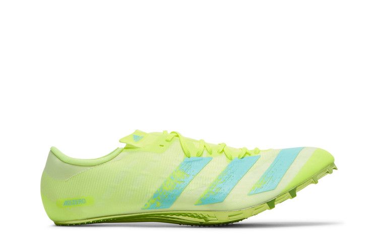 Adidas Adizero Prime Sprint Spikes 'Solar Yellow Clear Aqua' — Solar Yellow/Clear Aqua/Core Black