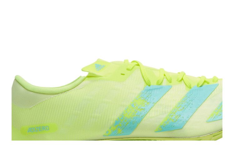 Adidas Adizero Prime Sprint Spikes 'Solar Yellow Clear Aqua' — Solar Yellow/Clear Aqua/Core Black
