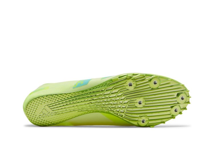 Adidas Adizero Prime Sprint Spikes 'Solar Yellow Clear Aqua' — Solar Yellow/Clear Aqua/Core Black