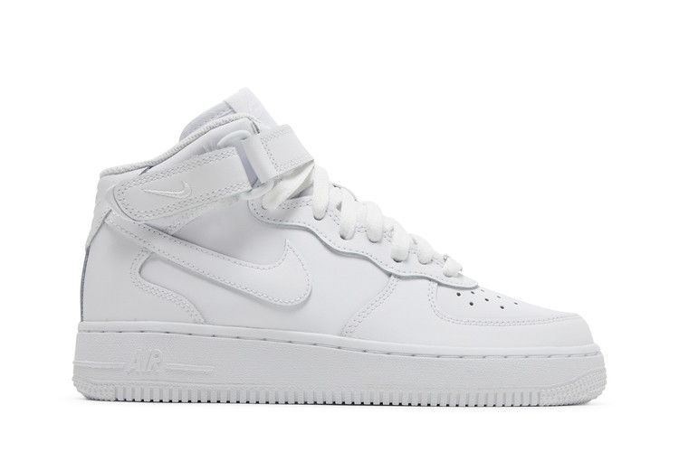 Nike Air Force 1 Mid LE GS 'Triple White' — White/White/White (2)