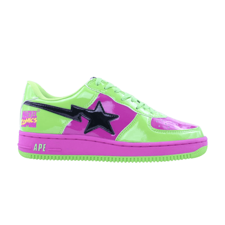 Marvel Comics x Bapesta FS-001 Low 'Hulk' — Green/Pink