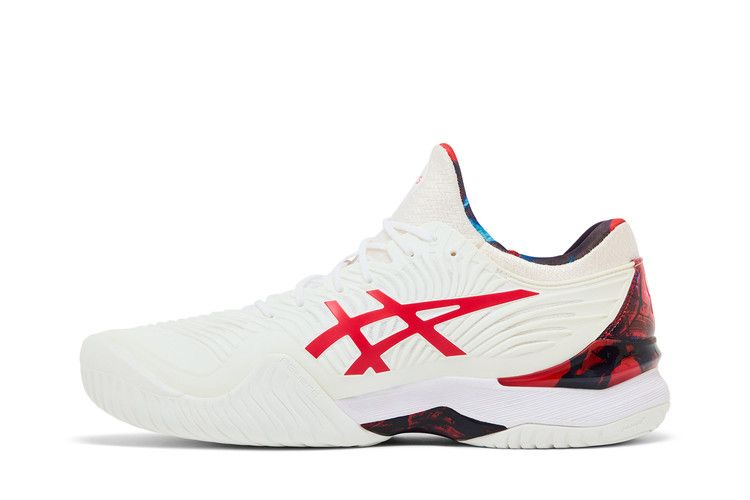 ASICS Court FF Novak LE 'White Classic Red' — White/Classic Red