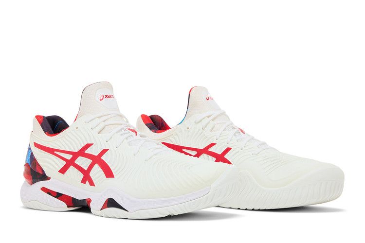 ASICS Court FF Novak LE 'White Classic Red' — White/Classic Red