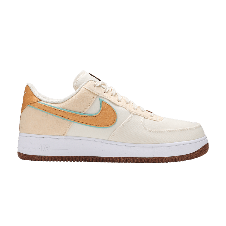 Nike Air Force 1 '07 Premium 'Happy Pineapple' — Coconut Milk/Green Glow/Natural/Metallic Gold