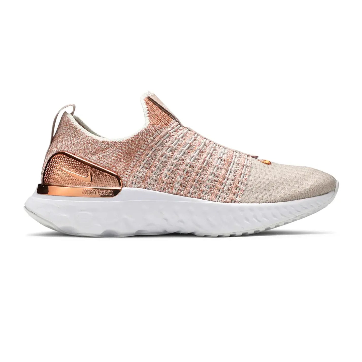 Nike React Phantom Run Flyknit 2 Premium 'Fossil Stone Metallic' Women's (2020)