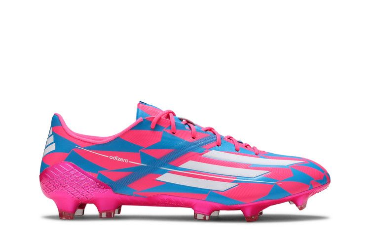 Adidas Adizero F50 Ghosted HybridTouch FG 'Memory Lane' — Solar Blue/Cloud White/Solar Pink
