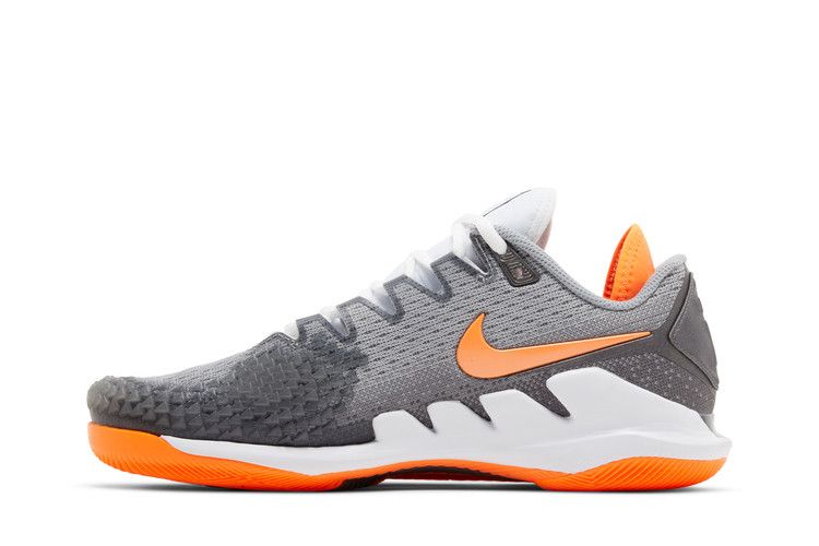 Nike Court Air Zoom Vapor X Knit HC 'Metallic Dark Grey Total Orange' — Metallic Dark Grey/Smoke Grey/Total Orange